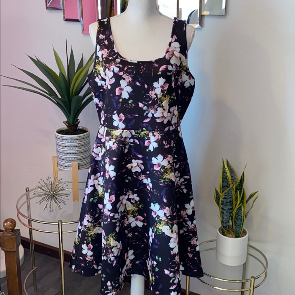 Torrid black floral dress